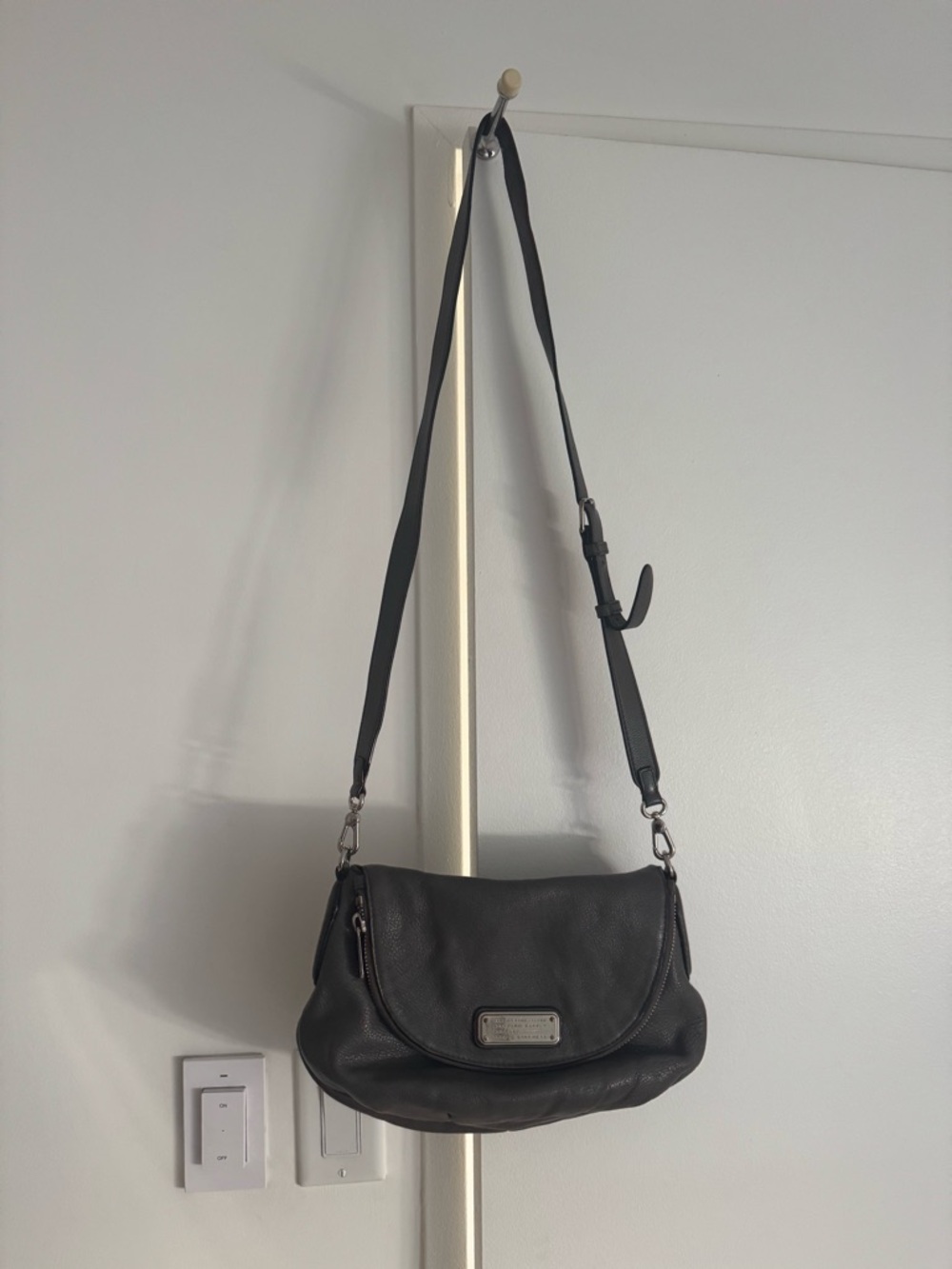 Marc Jacobs Grey Leather Crossbody Bag